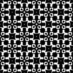 Monochrome pattern, Abstract texture for fabric print, card, table cloth, furniture, banner, cover, invitation, decoration, wrapping.seamless repeating pattern.Black and white color.