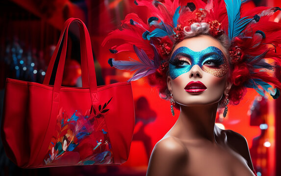 Beleza com bolsas promo&ccedil;&atilde;o de carnaval, carnaval chamativo