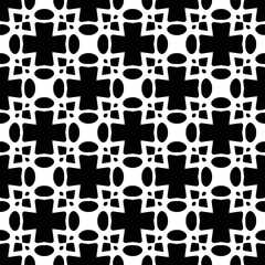 Monochrome pattern, Abstract texture for fabric print, card, table cloth, furniture, banner, cover, invitation, decoration, wrapping.seamless repeating pattern.Black and white color.
