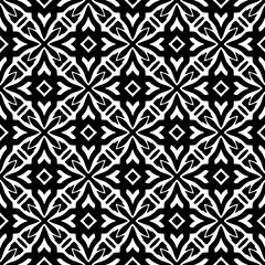 Monochrome pattern, Abstract texture for fabric print, card, table cloth, furniture, banner, cover, invitation, decoration, wrapping.seamless repeating pattern.Black and white color.