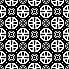 Monochrome pattern, Abstract texture for fabric print, card, table cloth, furniture, banner, cover, invitation, decoration, wrapping.seamless repeating pattern.Black and white color.