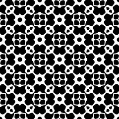 Monochrome pattern, Abstract texture for fabric print, card, table cloth, furniture, banner, cover, invitation, decoration, wrapping.seamless repeating pattern.Black and white color.