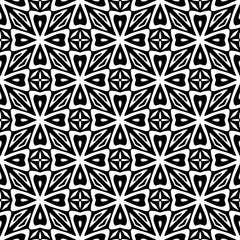 Monochrome pattern, Abstract texture for fabric print, card, table cloth, furniture, banner, cover, invitation, decoration, wrapping.seamless repeating pattern.Black and white color.