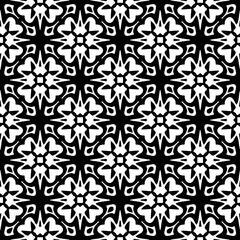 Monochrome pattern, Abstract texture for fabric print, card, table cloth, furniture, banner, cover, invitation, decoration, wrapping.seamless repeating pattern.Black and white color.