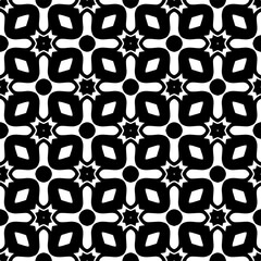 Monochrome pattern, Abstract texture for fabric print, card, table cloth, furniture, banner, cover, invitation, decoration, wrapping.seamless repeating pattern.Black and white color.