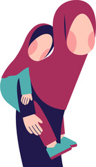 Muslim Mother With Muslim Daughter