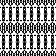 Monochrome pattern, Abstract texture for fabric print, card, table cloth, furniture, banner, cover, invitation, decoration, wrapping.seamless repeating pattern.Black and white color.