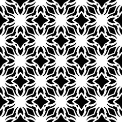 Monochrome pattern, Abstract texture for fabric print, card, table cloth, furniture, banner, cover, invitation, decoration, wrapping.seamless repeating pattern.Black and white color.