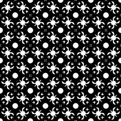 Monochrome pattern, Abstract texture for fabric print, card, table cloth, furniture, banner, cover, invitation, decoration, wrapping.seamless repeating pattern.Black and white color.