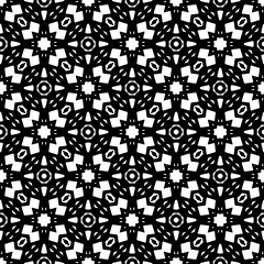 Monochrome pattern, Abstract texture for fabric print, card, table cloth, furniture, banner, cover, invitation, decoration, wrapping.seamless repeating pattern.Black and white color.
