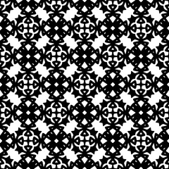 Monochrome pattern, Abstract texture for fabric print, card, table cloth, furniture, banner, cover, invitation, decoration, wrapping.seamless repeating pattern.Black and white color.