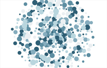 Bubbles pattern Frame Blue banner web. Colored Background. Vector illustration.