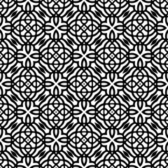Monochrome pattern, Abstract texture for fabric print, card, table cloth, furniture, banner, cover, invitation, decoration, wrapping.seamless repeating pattern.Black and white color.