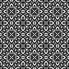 Monochrome pattern, Abstract texture for fabric print, card, table cloth, furniture, banner, cover, invitation, decoration, wrapping.seamless repeating pattern.Black and white color.