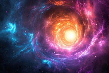 Obraz premium A mystical portal in deep space Leading to an unknown dimension with vibrant energy fields