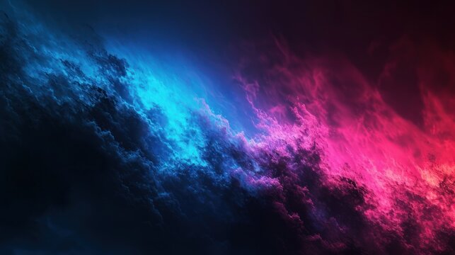 Dark black bright blue-pink gradient background