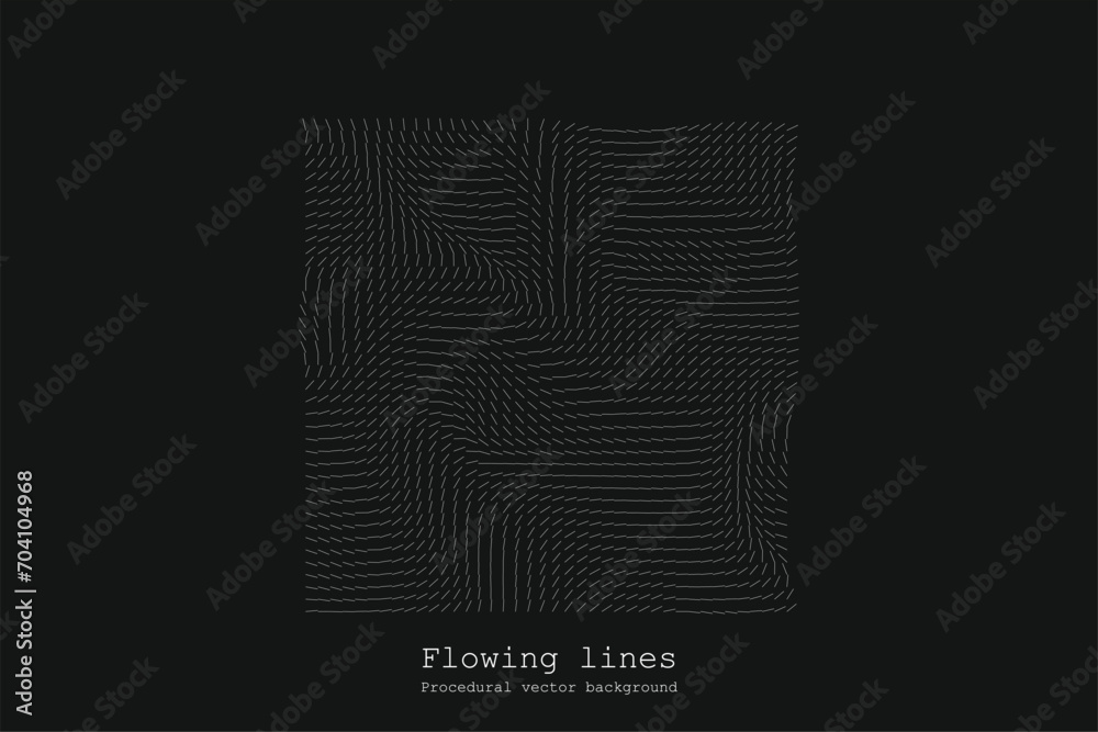 Poster abstract line matrix pattern. noise flow dynamic.