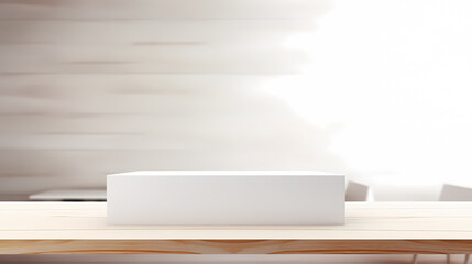 Simple product booth, podium, stage, product commercial photography background, cosmetics booth, 3D rendering