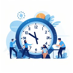 People of different ethnicities working together to meet a deadline