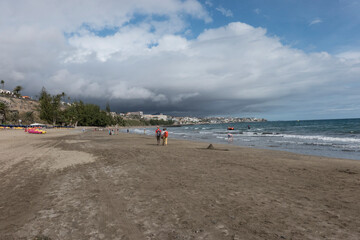 Blick vom Strand Playa del Ingles nach Norden