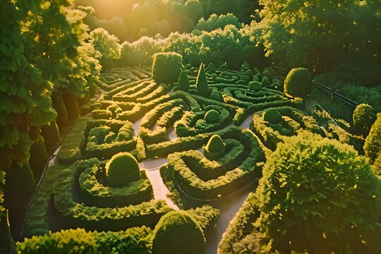 maze pattern garden