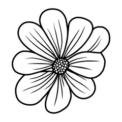 Hand drawn simple flower illustration