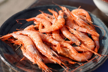 Spanish very popular tapas, Gambas de Huelva ( shrimps from Huelva in Spain)