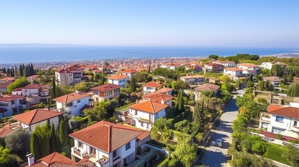 Fototapeta na wymiar Luxury Real Estate with Breathtaking Mediterranean Sea View