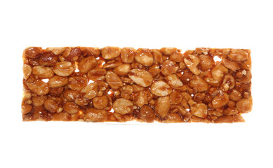 Peanut brittle confectionary isolated on a white background