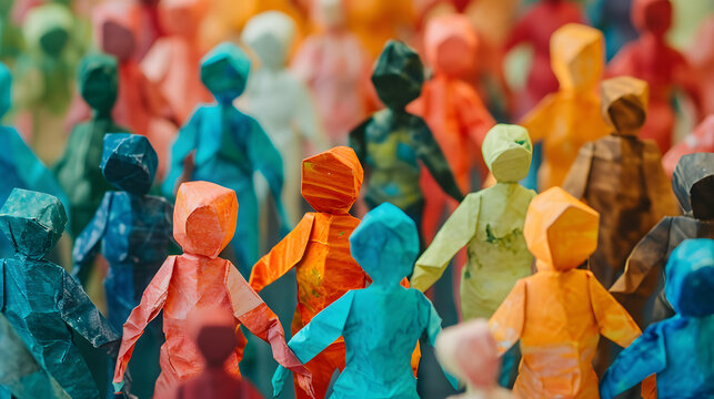 A Colorful Illustration of Social Inclusion: Embracing Diversity in Every Hue, AI Generative	
