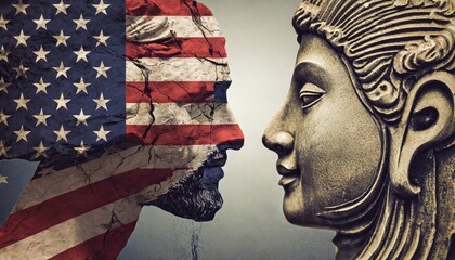 America and eastern civilization face to face