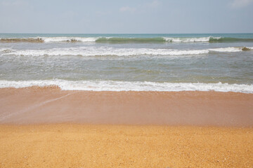 beautiful ocher beach in sri lanka.