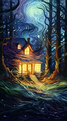 Mystical Cabin in the Woods