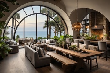 Fototapeta premium Modern luxury house interior