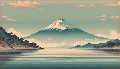 Foto auf Leinwand 浮世絵（Ukiyoe）／富士山 © dalb