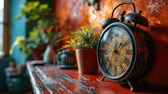 Time in Orange: Artistic Wall Clock Simplicity