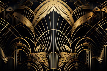art deco arch background 