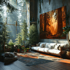 Ancient Redwoods: Rustic Grove Admiration