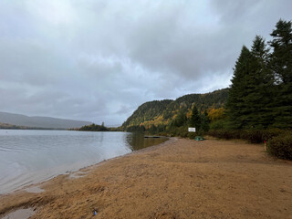 lake and mountains