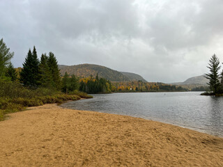 lake and mountains