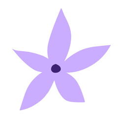 Abstract hand drawn trendy flower