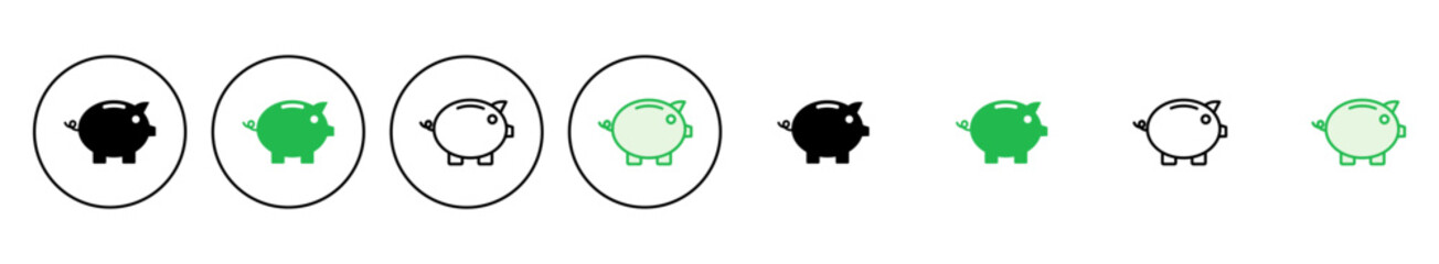Piggy bank icon vector. piggy money icon