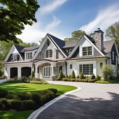 Modern Luxury Stone and Stucco Exterior Home