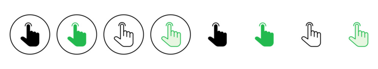 Fototapeta premium Hand cursor icon set. click icon vector. hand click. pointer