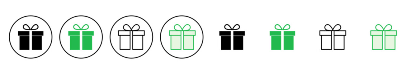 Gift icon set. gift vector icon. birthday gift