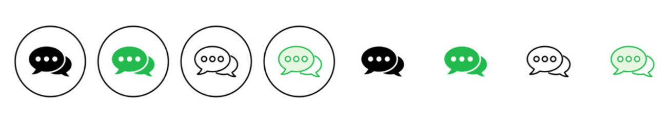 Chat icon set. speech bubble icon. comment icon vector. message. contact us