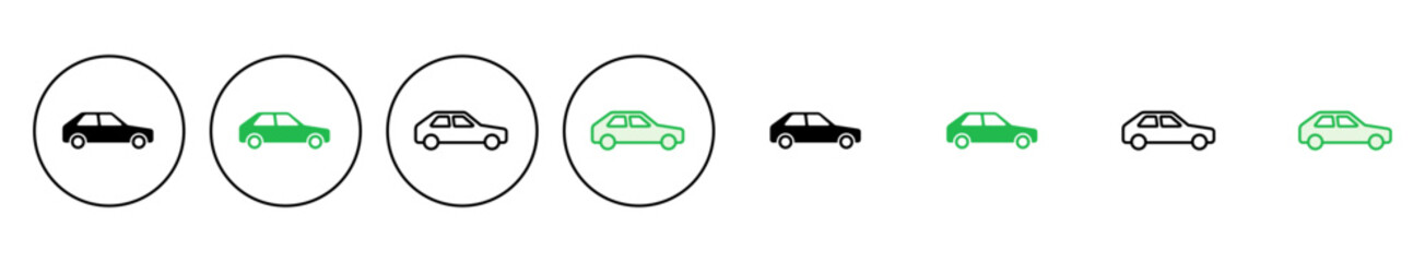 Car icon set. car vector icon. small sedan