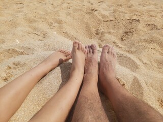 feet on sand