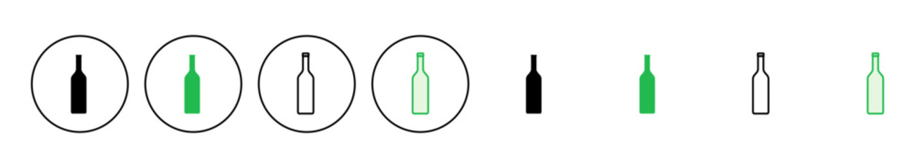 Bottle icon set. bottle vector icon