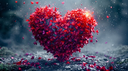 Valentins Day 2024 Eternal Love Illustration Greeting Card Wallpaper Digital Art Magazine Background Poster Cover